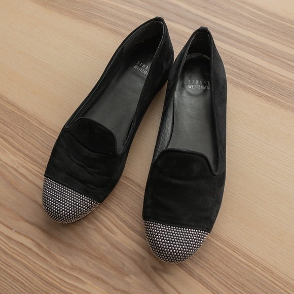 Stuart Weitzman Rhinestone Toe Loafers - Picture 2 of 4
